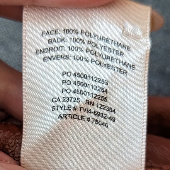 Wilfred Aritzia Tempest Brown Slim Fit Vinyl Pants - Picture 6 of 11